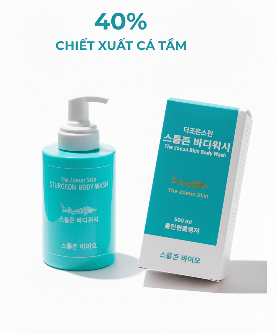 Khám phá sữa tắm cá tầm Sturgeon Bio Hàn Quốc 500ml – 100% thiên nhiên
